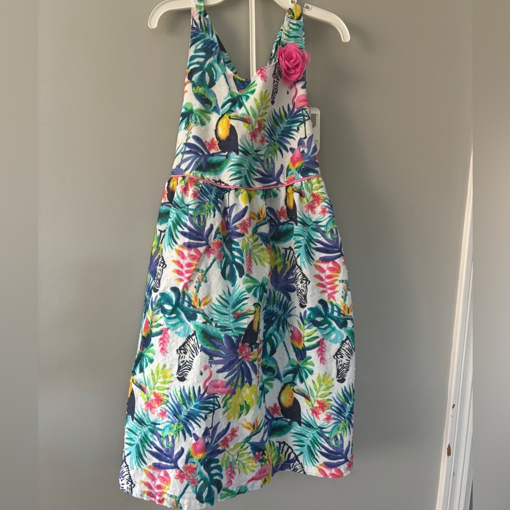 Penelope Mack  Girls Size 6x dress 100% cotton Tropical dress